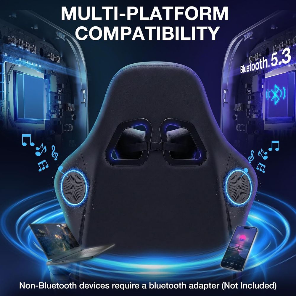 RGB Gaming Chair with Bluetoot - Video Gaming & Esports Usd Acc 评论和价格