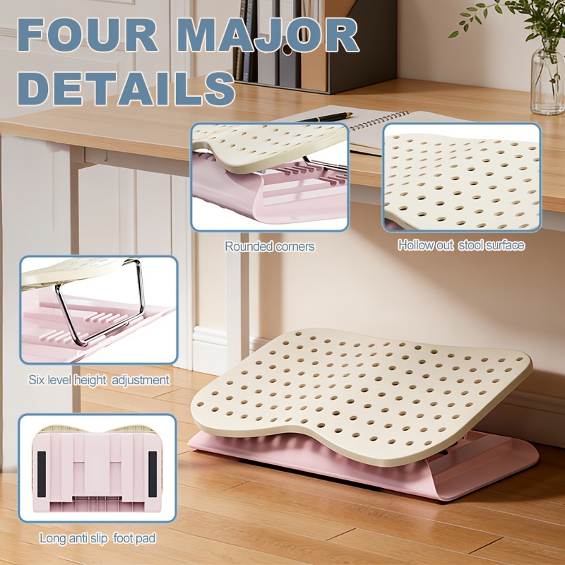 Portable Hole Studded Footrest - Footrest Under Desk 评论和价格
